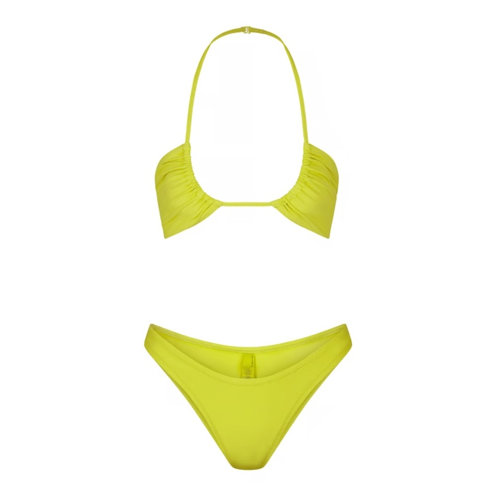 NWOT SKIMS SWIM HALTER BIKINI TOP AND CHEEKY TANGA BOTTOM SET - CITRUS